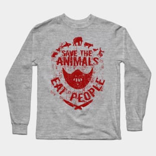 save the animals EAT PEOPLE #2 Long Sleeve T-Shirt